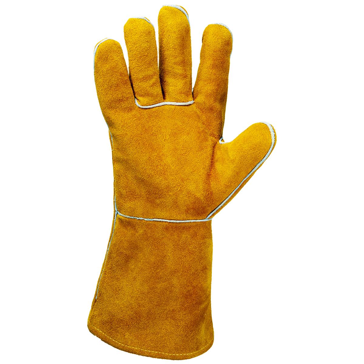 Перчатки сварщика Ferrus с крагой из спилковой кожи с подкладкой из х/б и флиса