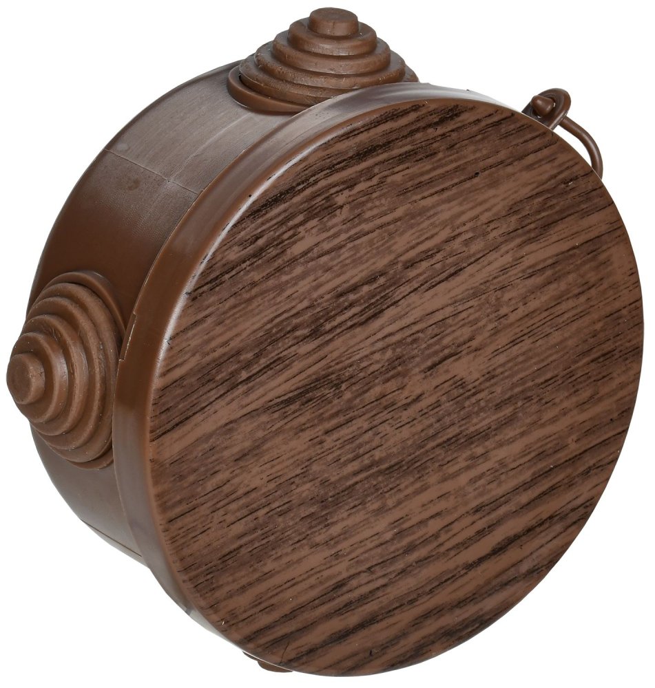 Коробка распаячная КМ для открытой проводки D=65х40мм IP54 4 гермоввода дуб IEK