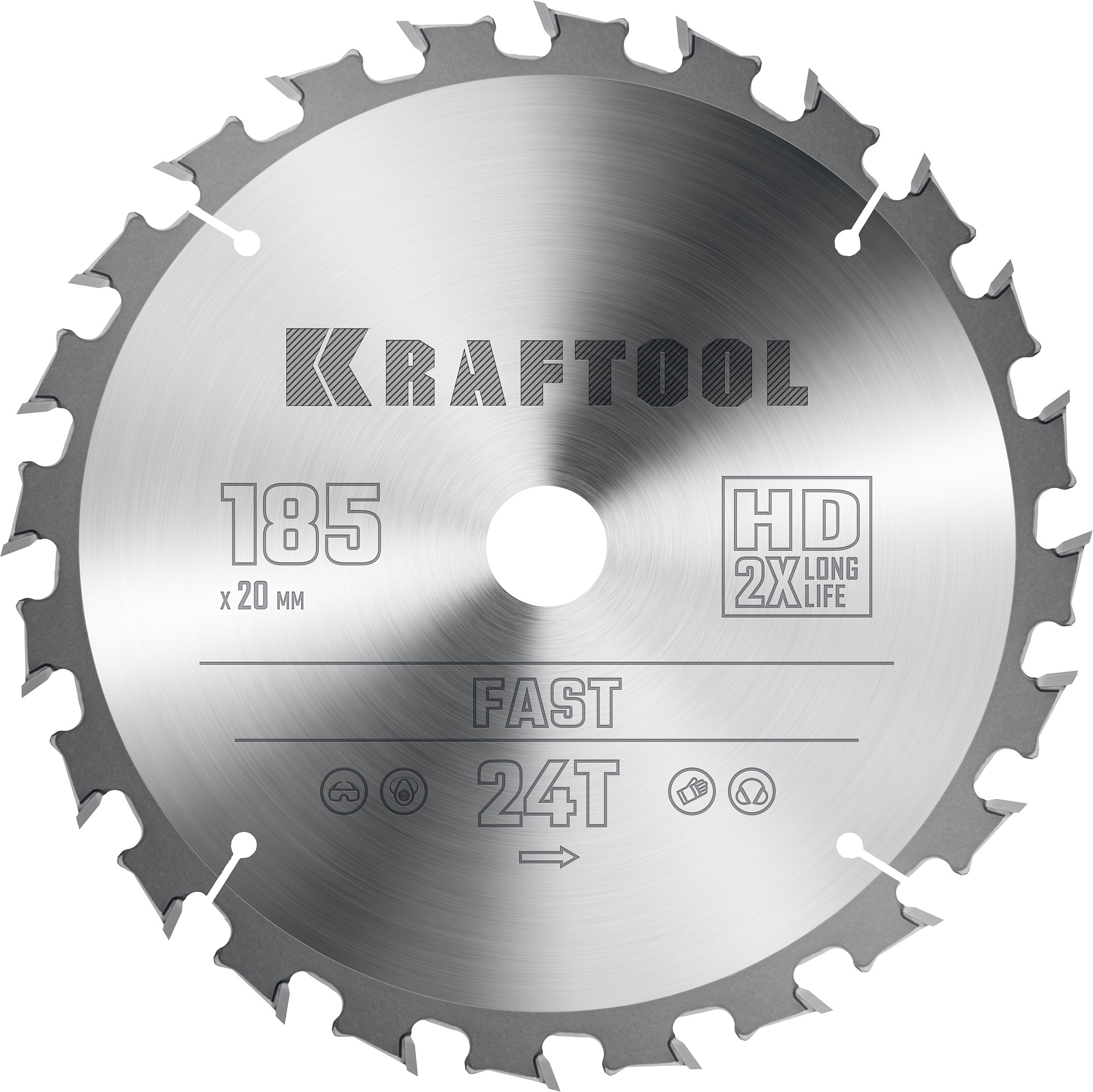 KRAFTOOL Fast 185х20мм 24Т, диск пильный по дереву