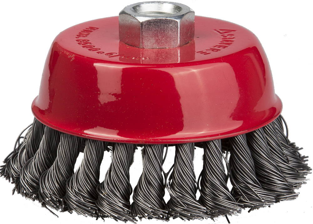 STAYER 100 мм, жгутированная стальная проволока, 0.5 мм, Щетка чашечная, PROFESSIONAL (35128-100)