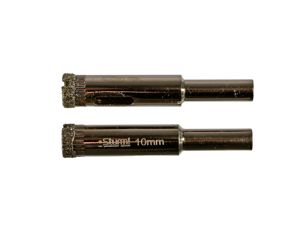 Коронка алмазн. По керам. Плитке и стеклу 10 х 55 мм, 2 шт., блистер, Sturm!