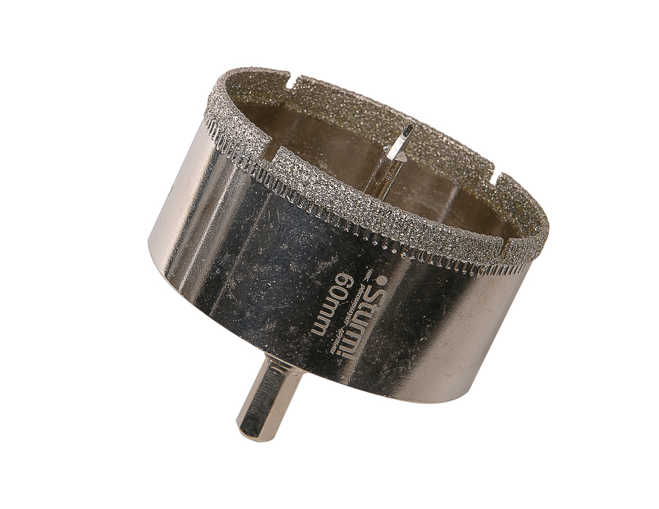 Коронка алмазн. По керам. Плитке и стеклу 60 х 55 мм,  с центрир. Сверл. Sturm!