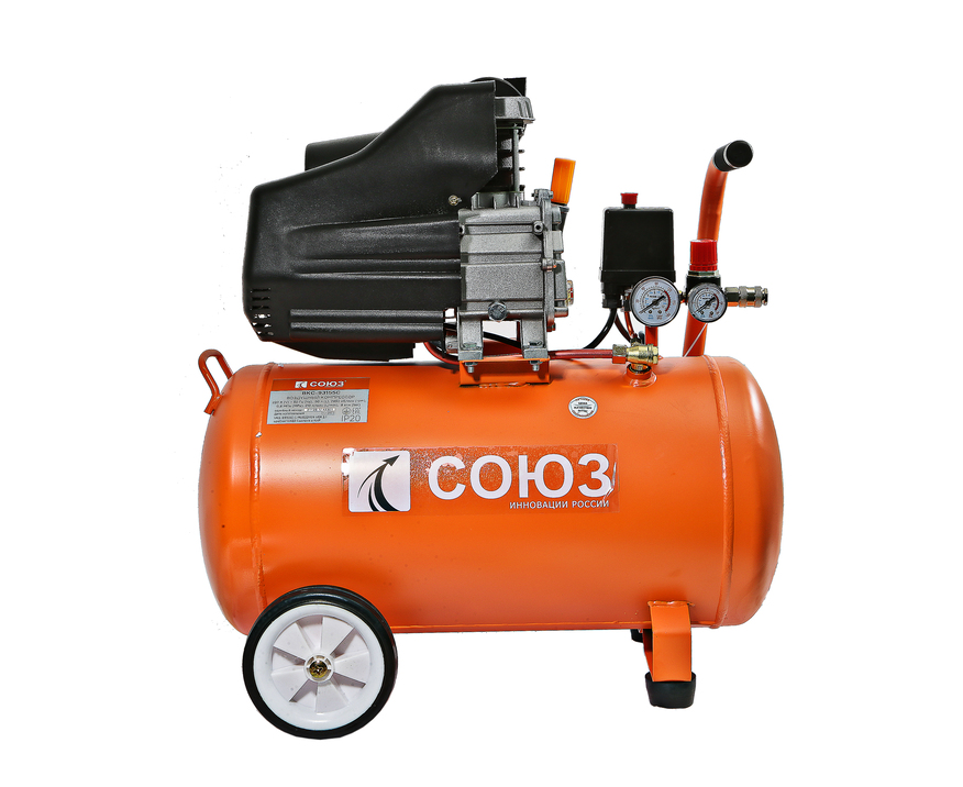 Компрессор воздушный масляный ВКС-93155С СОЮЗ, 1,5кВт, 210л/мин, ресивер 50 л, прямой привод