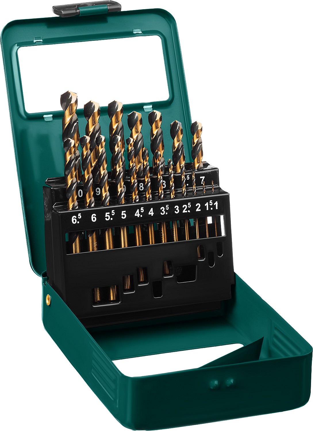 KRAFTOOL COBALT 19шт(1-10мм), Набор сверл по металлу HSS-Co(8%), сталь М42(S2-10-1-8)