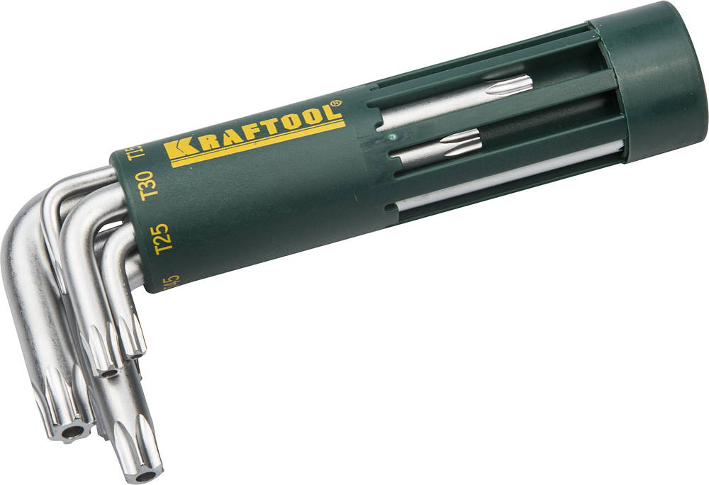 KRAFTOOL 8 шт, Набор коротких имбусовых ключей (27433-1)