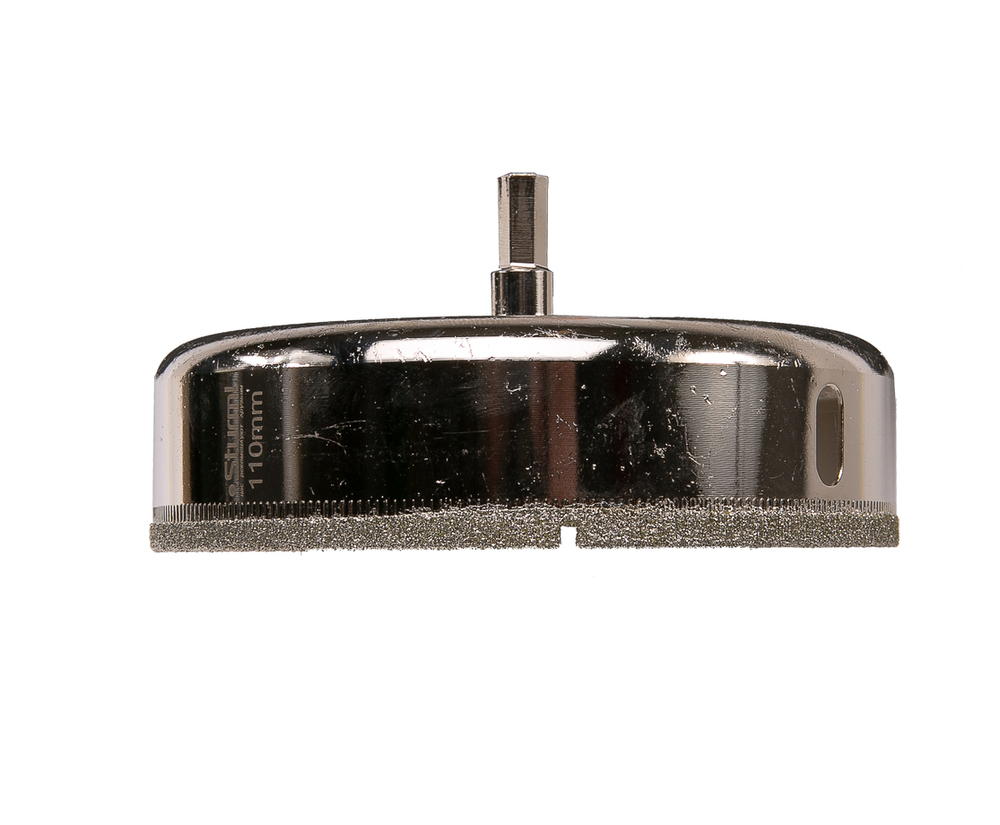 Коронка алмазн. По керам. Плитке и стеклу 110 x 55 мм,  с центрир. Сверл. Sturm!