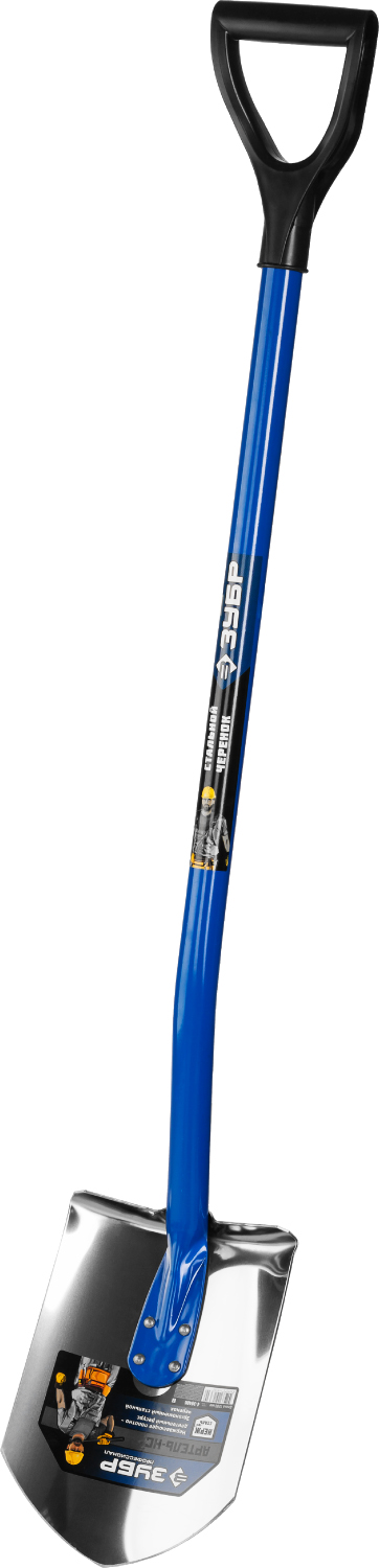 ЗУБР Артель-НС, 280х190х1200мм, полотно 2мм, нержавеющая сталь, закалено, стальной изогнутый черенок, штыковая лопата, ПРОФЕССИОНАЛ (4-39406)