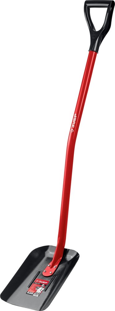 ЗУБР МАСТЕР, 295х230х1200мм, полотно 1,5мм, закалено, стальной изогнутый черенок с рукояткой, совковая лопата, тип ЛСП (39525)