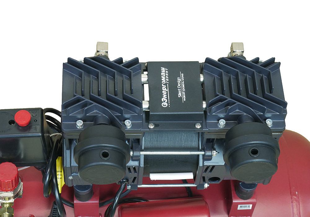 Компрессор безмасляный ВК1-50БМ Энергомаш ГАРАНТ 1,5кВт, 240л/мин, ресивер 50л, бесшумный