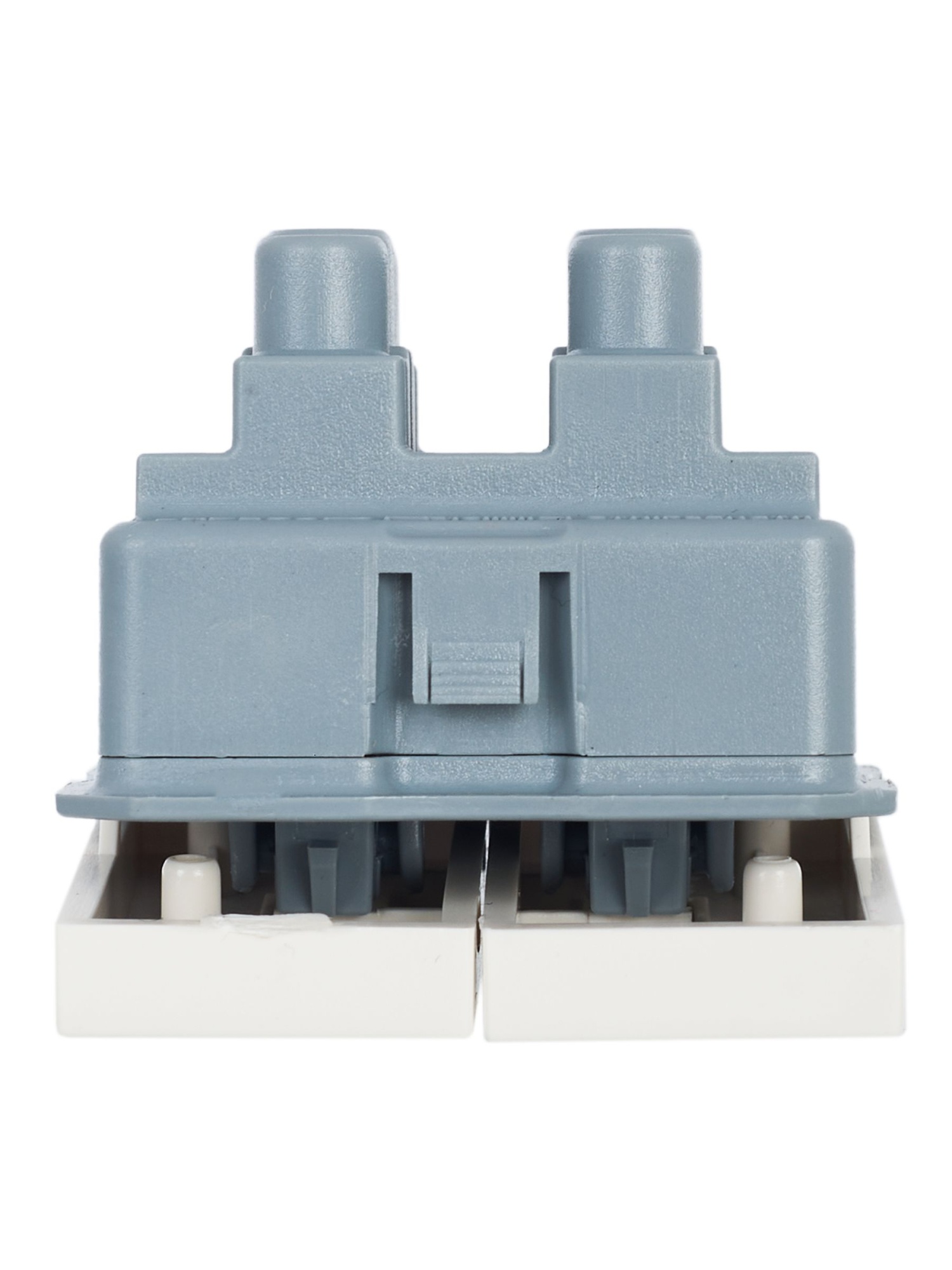 Выключатель проходной (переключатель) двухклавишный ВК4-22-00-П (на 2 модуля) ПРАЙМЕР белый IEK