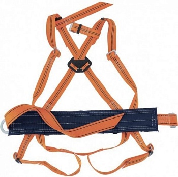 ЗУБР Перевал полиамидная лента с амортизатором, эластичный, двухплечный строп, Профессионал (11596)