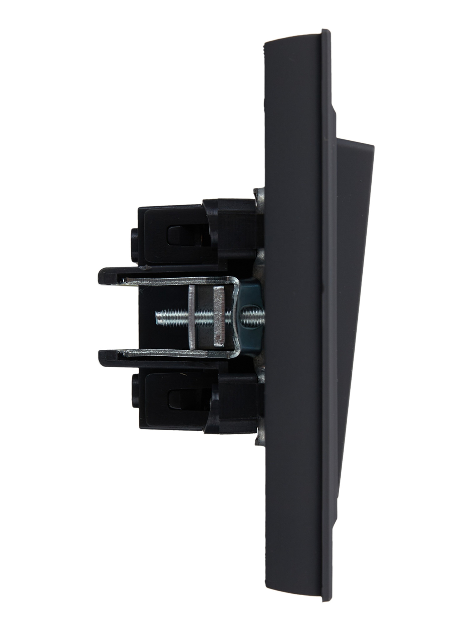 BRITE Выключатель 1-клавишный 10А в сборе ВСР10-1-0-БрГ графит IEK