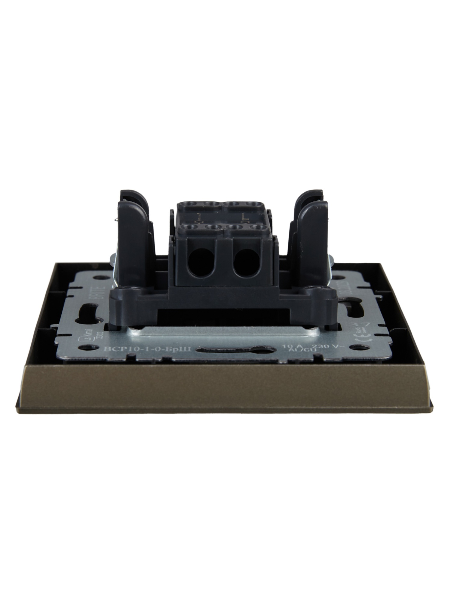 BRITE Выключатель 1-клавишный 10А в сборе ВСР10-1-0-БрШ шампань IEK